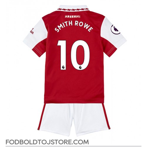 Arsenal Emile Smith Rowe #10 Hjemmebanesæt Børn 2022-23 Kortærmet (+ Korte bukser)